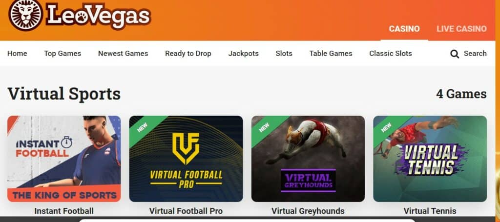 LeoVegas virtual sports