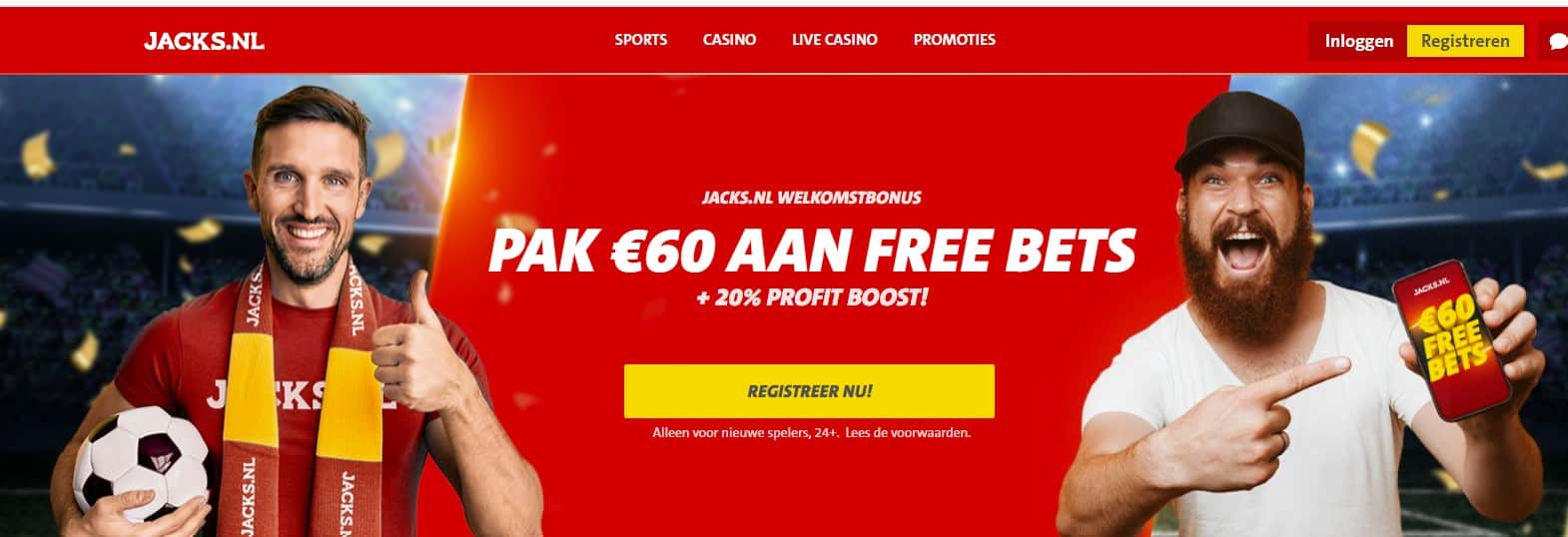 Jacks.nl welkomstbonus 2023